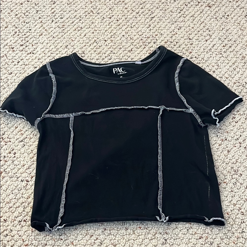 PacSun Black Top with White Accents
